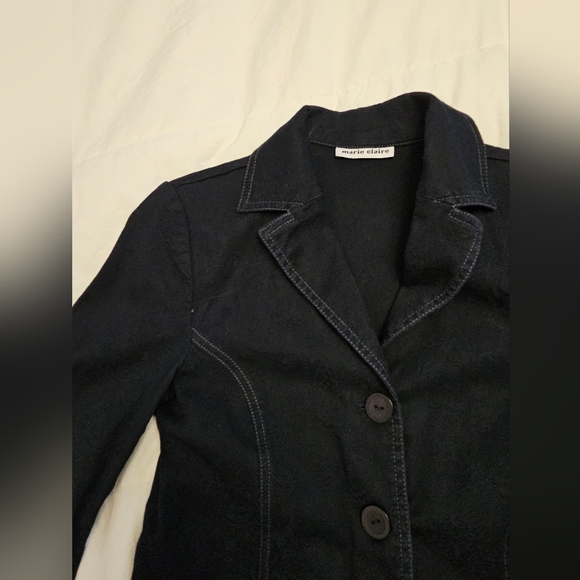 Blue jacket With white stitching - Picture 3 of 6